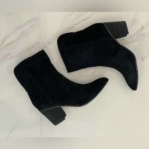 Gorgeous Ivanka Trump Lory 3, Black Suede Bootie, Size 7-1/2